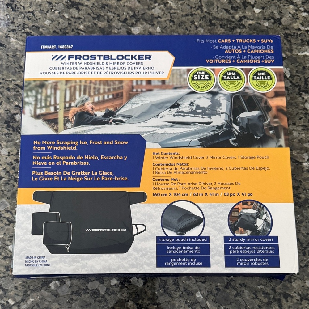 Winter Windshield Cover - Black